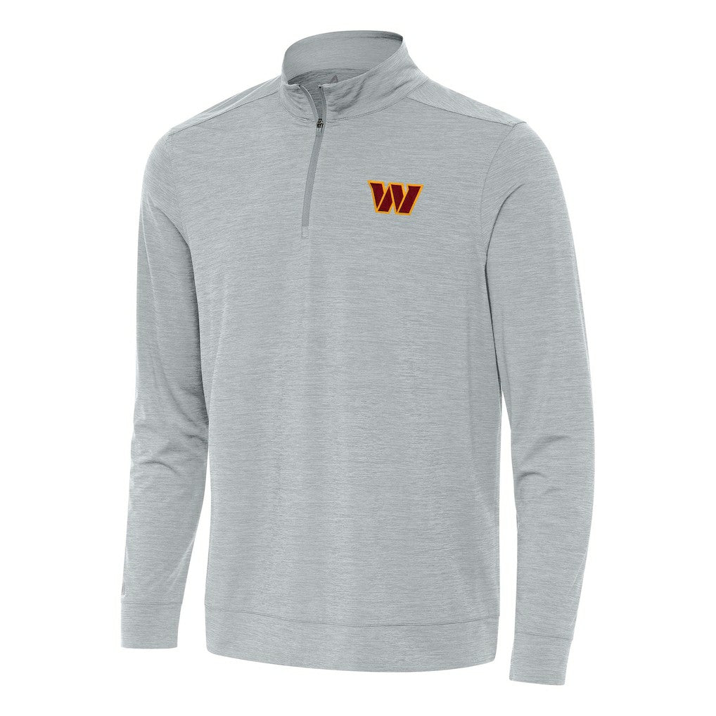 Washington Commanders Antigua Bright Quarter-Zip Top - Heather Gray - NFL