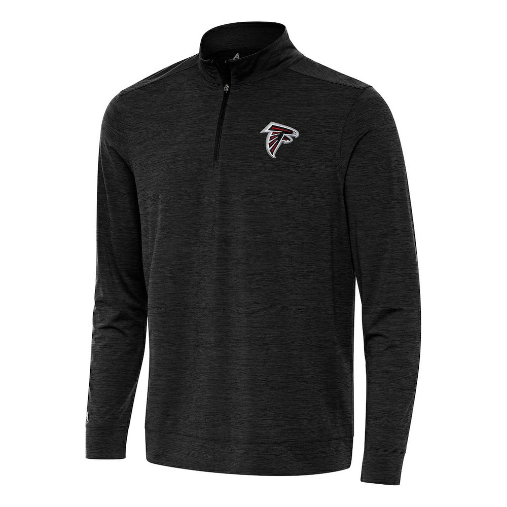 Atlanta Falcons Antigua Bright Quarter-Zip Top - Heather Black - NFL