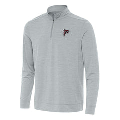 Atlanta Falcons Antigua Bright Quarter-Zip Top - Heather Gray - NFL