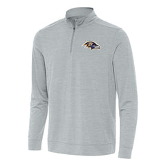Baltimore Ravens Antigua Bright Quarter-Zip Top - Heather Gray - NFL