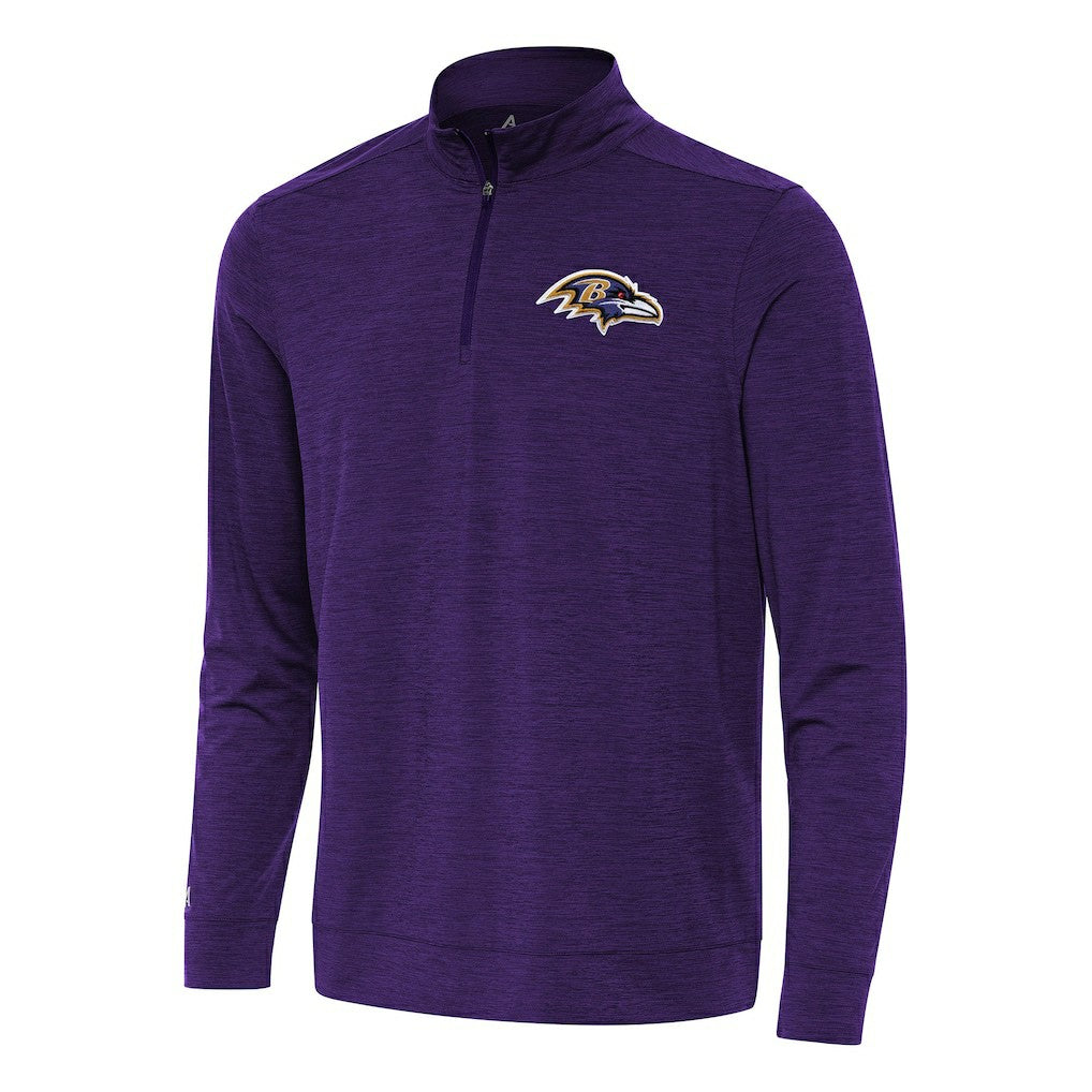 Baltimore Ravens Antigua Bright Quarter-Zip Top - Heather Purple - NFL