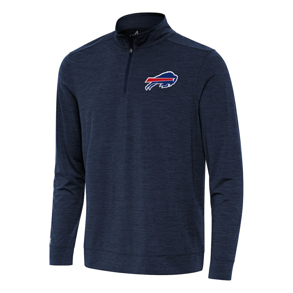 Buffalo Bills Antigua Bright Quarter-Zip Top - Heather Navy - NFL