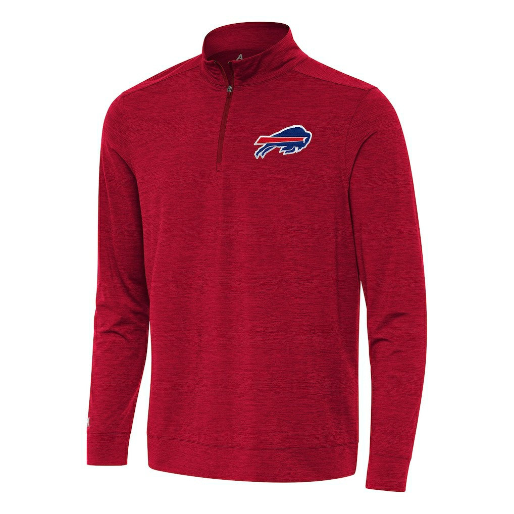 Buffalo Bills Antigua Bright Quarter-Zip Top - Heather Red - NFL