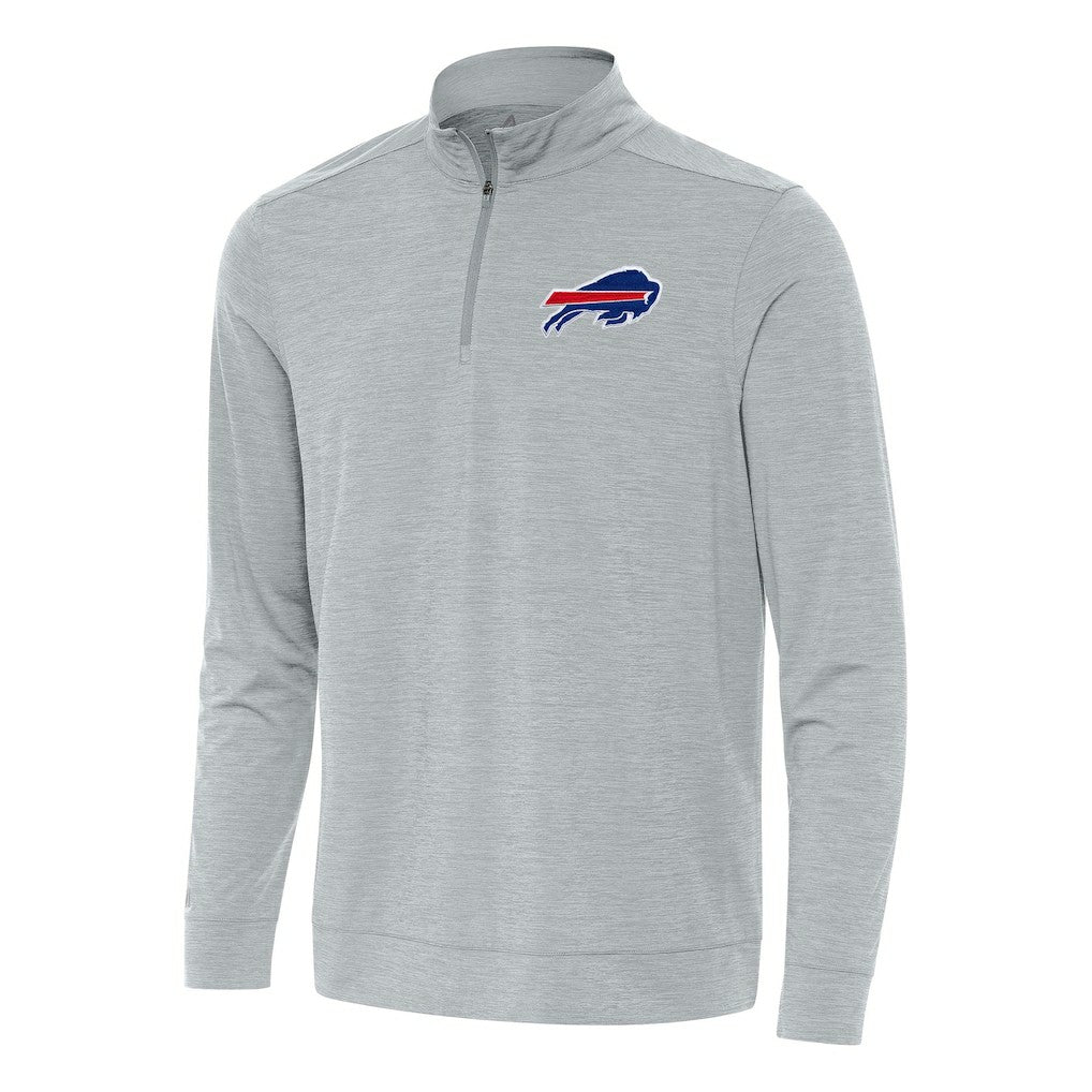 Buffalo Bills Antigua Bright Quarter-Zip Top - Heather Gray - NFL