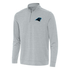 Carolina Panthers Antigua Bright Quarter-Zip Top - Heather Gray - NFL