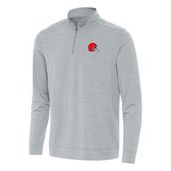 Cleveland Browns Antigua Bright Quarter-Zip Top - Heather Gray - NFL