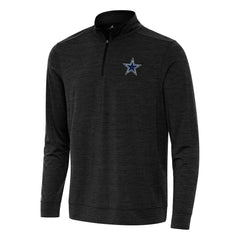 Dallas Cowboys Antigua Bright Quarter-Zip Top - Heather Black - NFL
