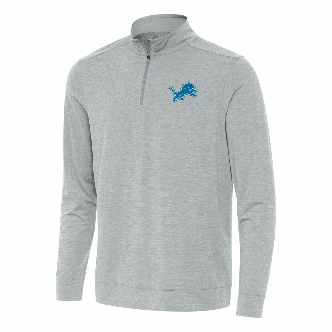 Detroit Lions Antigua Bright Quarter-Zip Top - Heather Gray - NFL