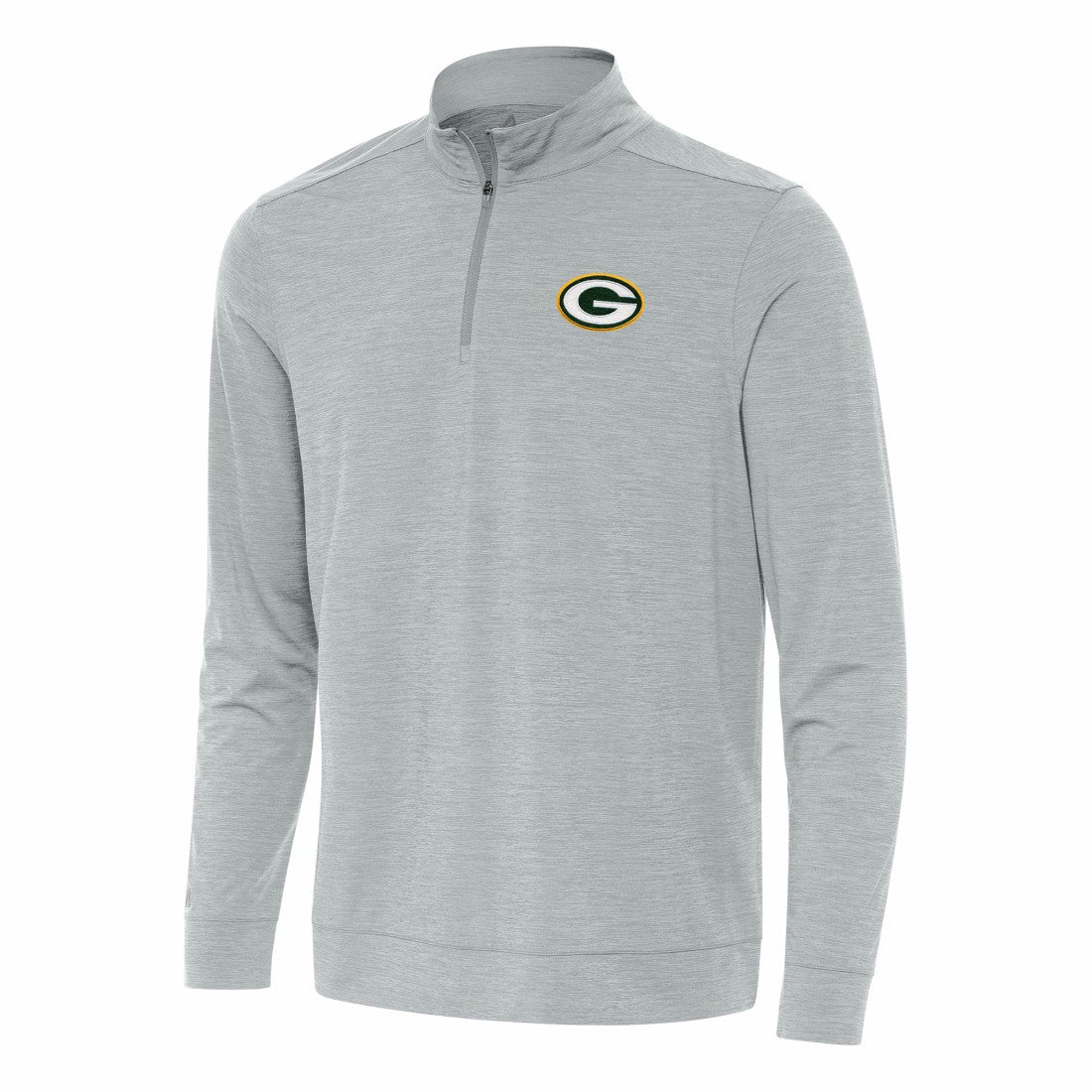 Green Bay Packers Antigua Bright Quarter-Zip Top - Heather Gray - NFL