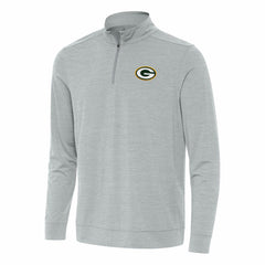 Green Bay Packers Antigua Bright Quarter-Zip Top - Heather Gray - NFL
