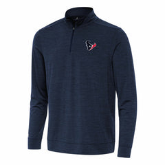 Houston Texans Antigua Bright Quarter-Zip Top - Heather Navy - NFL