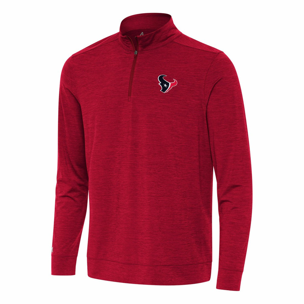 Houston Texans Antigua Bright Quarter-Zip Top - Heather Red - NFL