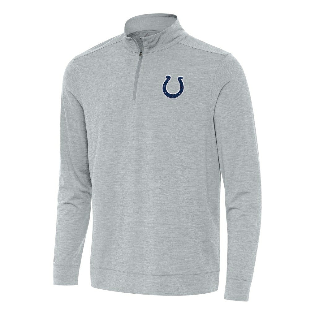 Indianapolis Colts Antigua Bright Quarter-Zip Top - Heather Gray - NFL