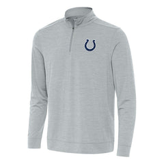 Indianapolis Colts Antigua Bright Quarter-Zip Top - Heather Gray - NFL
