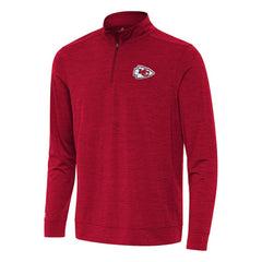 Kansas City Chiefs Antigua Bright Quarter-Zip Top - Heather Red - NFL