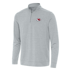Kansas City Chiefs Antigua Bright Quarter-Zip Top - Heather Gray - NFL