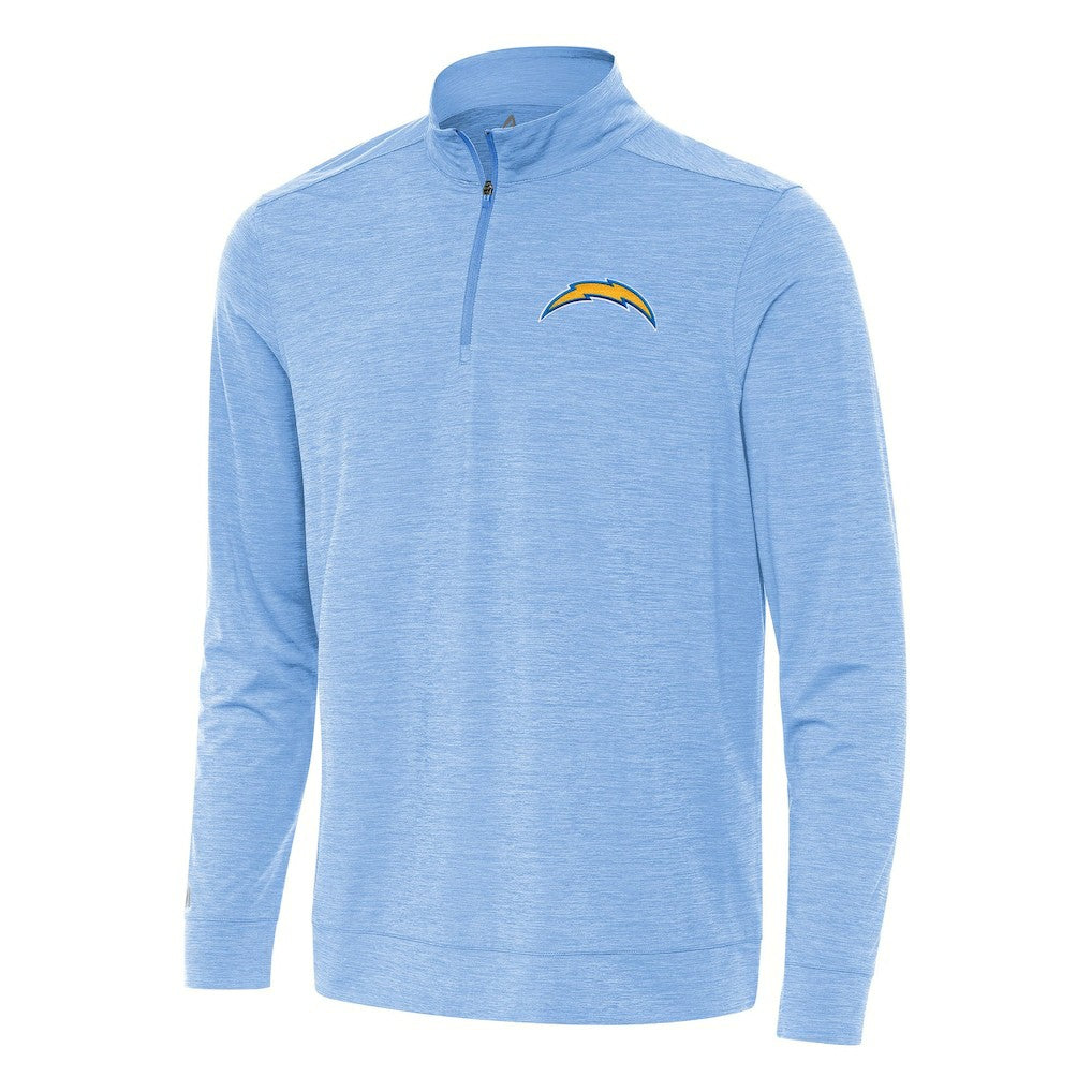 Los Angeles Chargers Antigua Bright Quarter-Zip Top - Heather Powder Blue - NFL