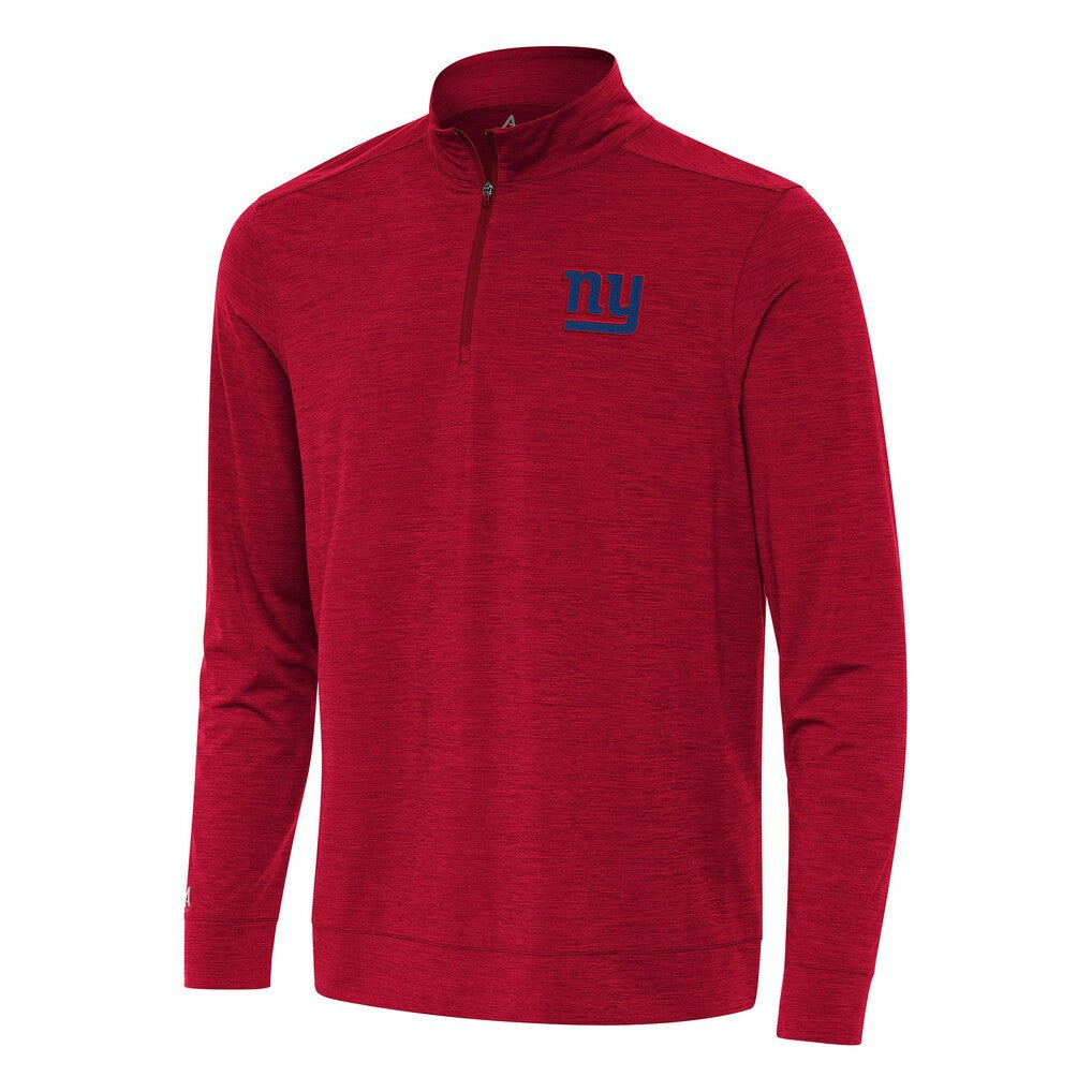 New York Giants Antigua Bright Quarter-Zip Top - Heather Red - NFL