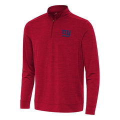 New York Giants Antigua Bright Quarter-Zip Top - Heather Red - NFL
