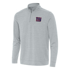 New York Giants Antigua Bright Quarter-Zip Top - Heather Gray - NFL