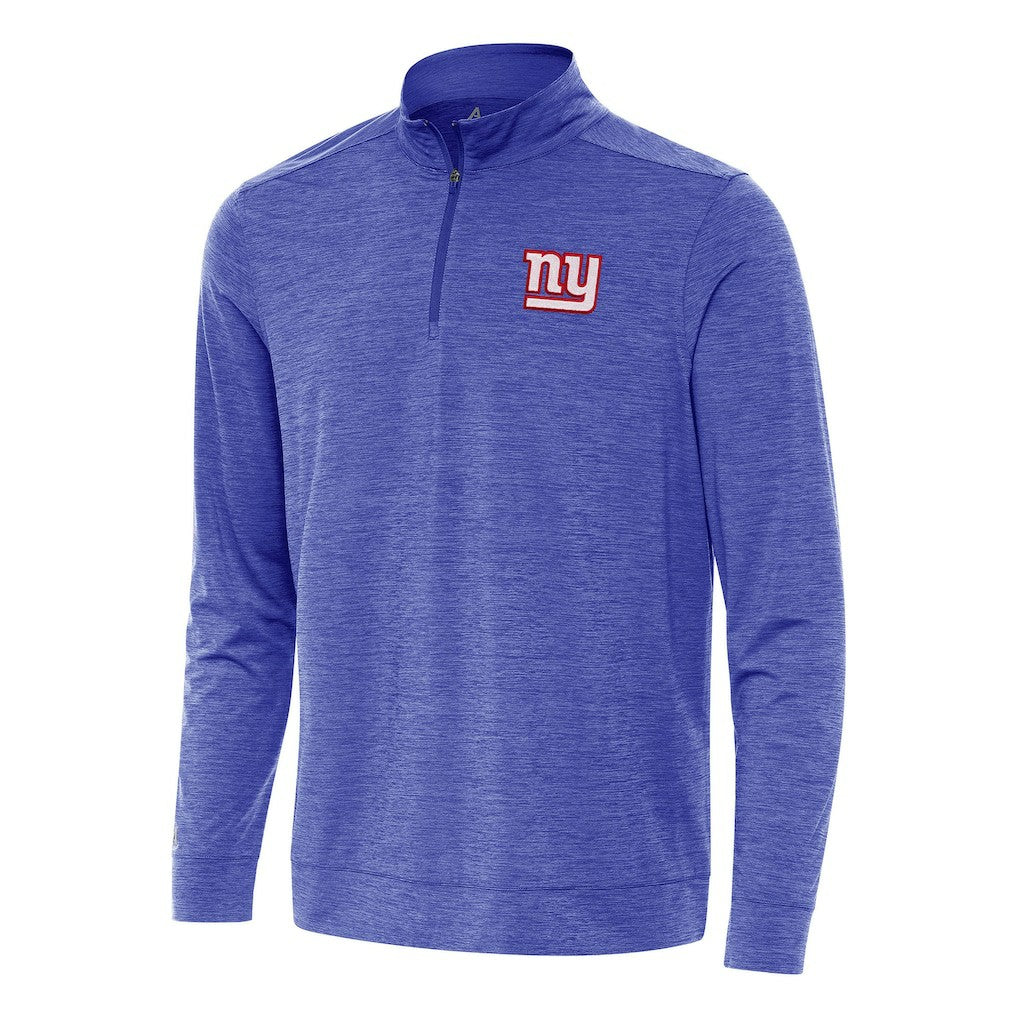 New York Giants Antigua Bright Quarter-Zip Top - Heather Royal - NFL