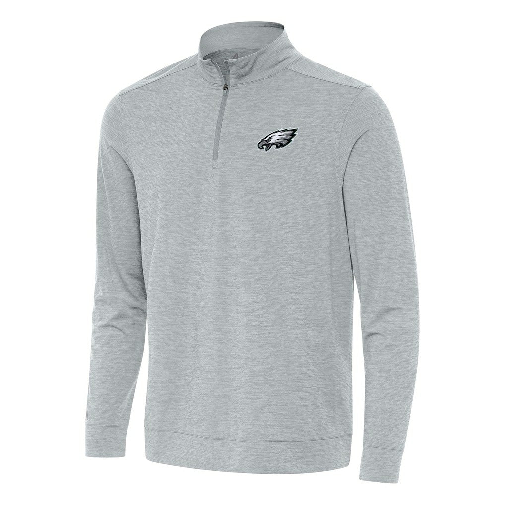 Philadelphia Eagles Antigua Bright Quarter-Zip Top - Heather Gray - NFL