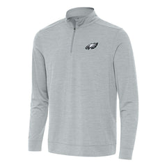 Philadelphia Eagles Antigua Bright Quarter-Zip Top - Heather Gray - NFL