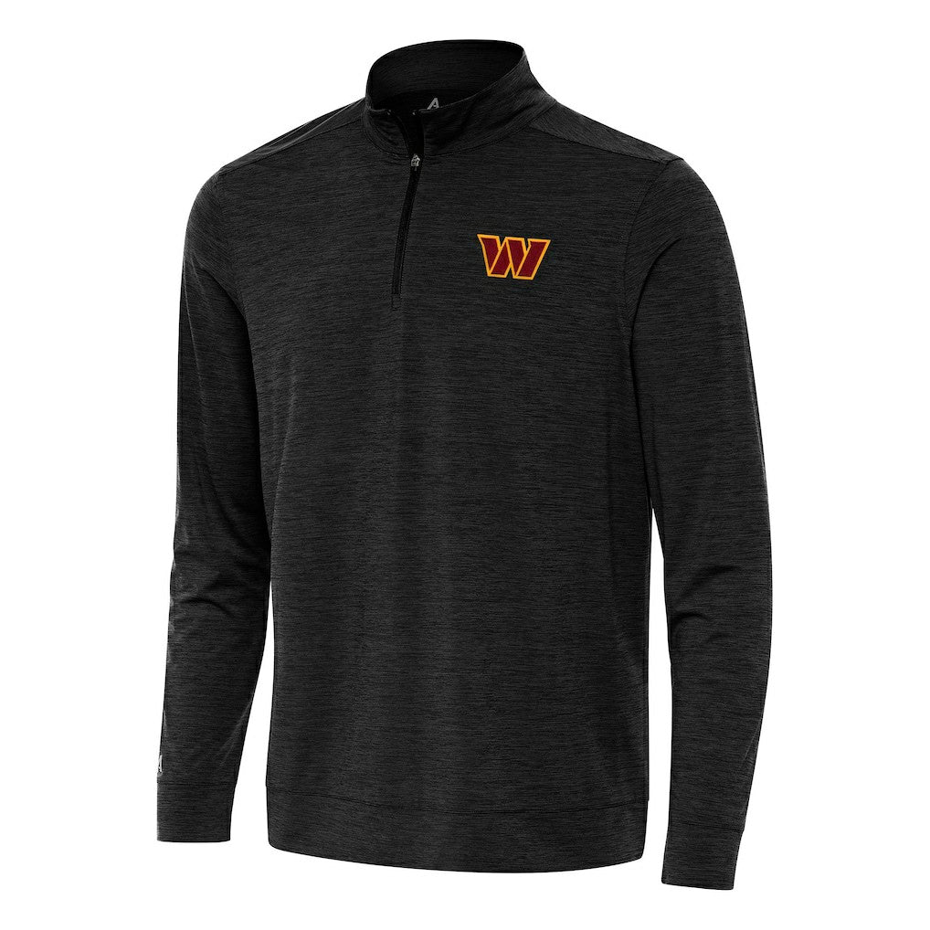 Washington Commanders Antigua Bright Quarter-Zip Top - Heather Black - NFL