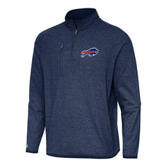 Buffalo Bills Antigua Certain Tri-Blend Quarter-Zip Top - Heather Navy - NFL