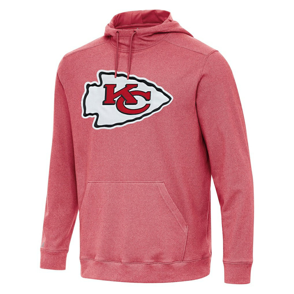 Kansas City Chiefs Antigua Cloud Pullover Hoodie - Heather Red - NFL