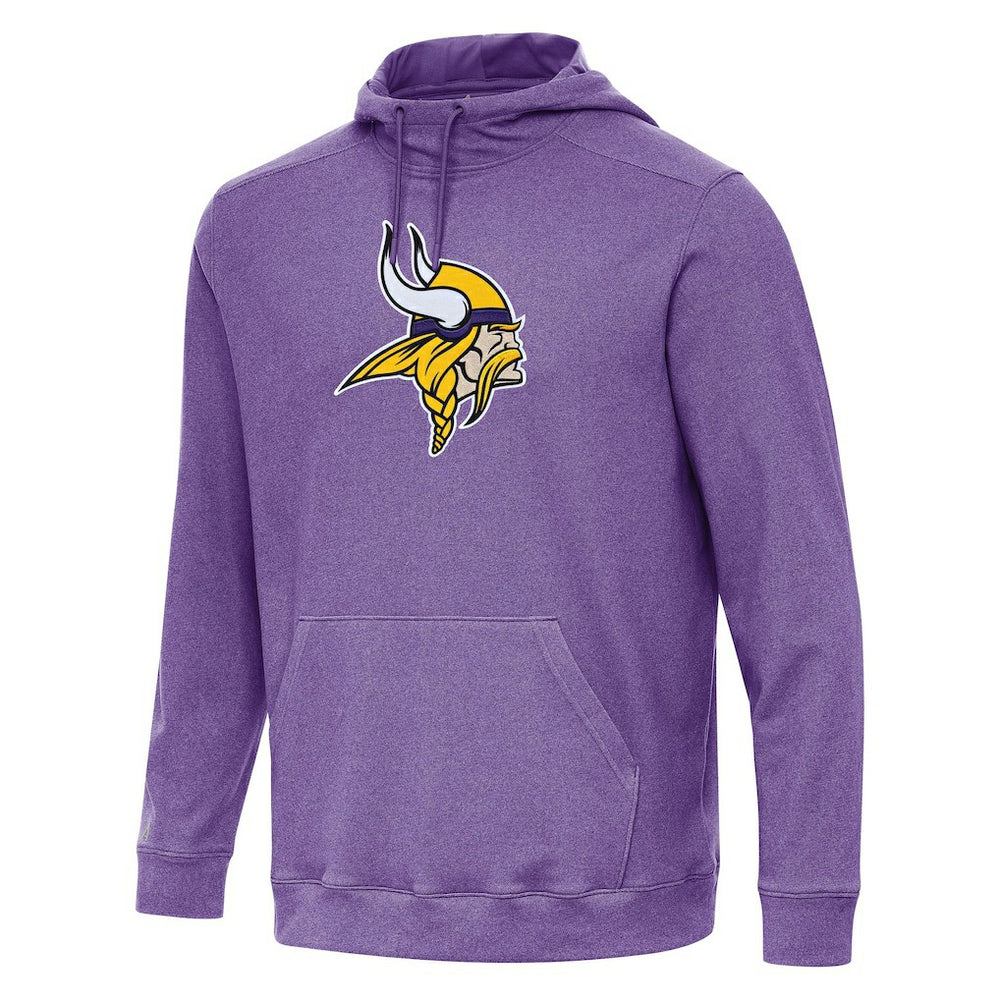 Minnesota Vikings Antigua Cloud Pullover Hoodie - Heather Purple - NFL