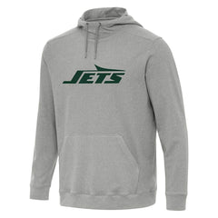New York Jets Antigua Cloud Pullover Hoodie - Heather Gray - NFL