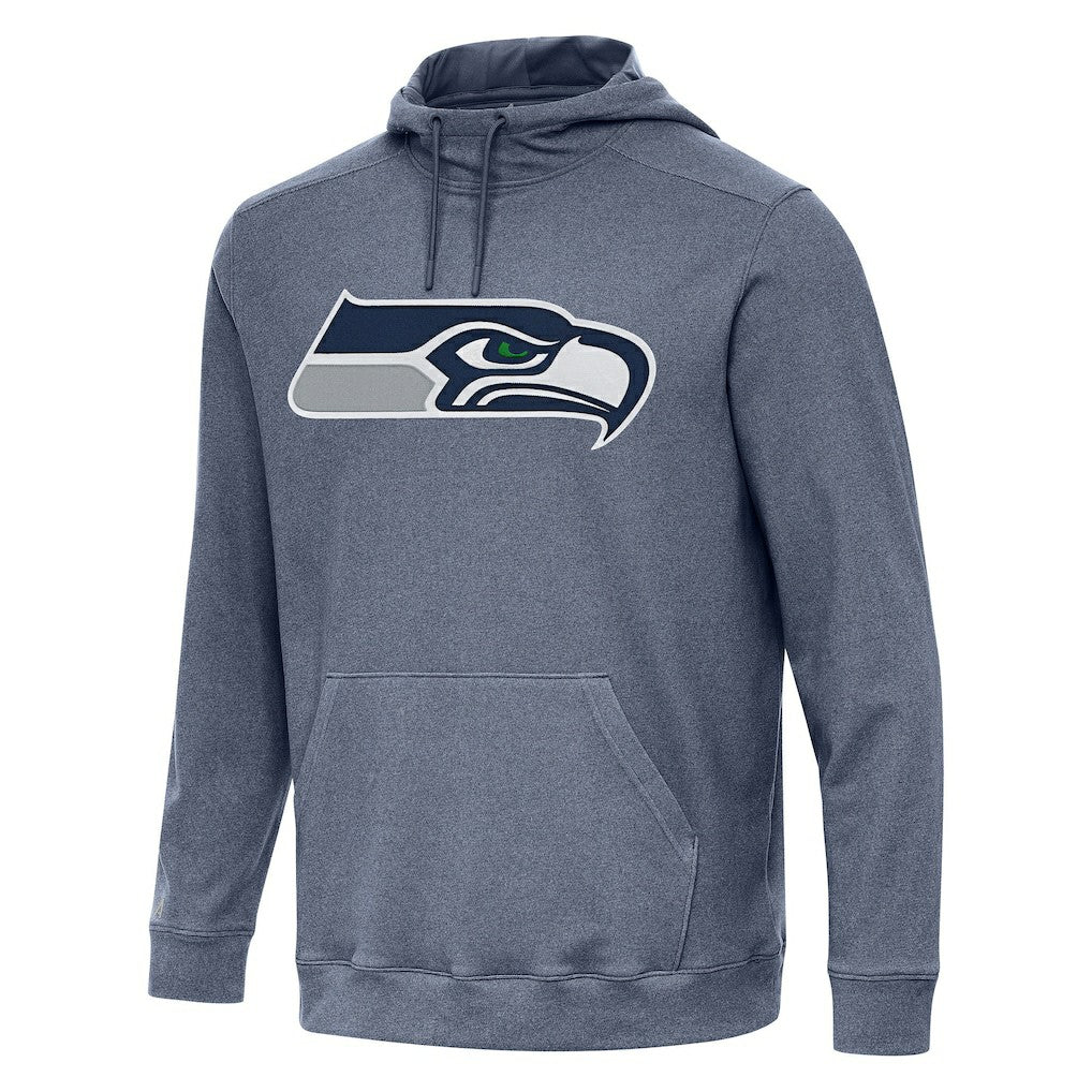 Seattle Seahawks Antigua Cloud Pullover Hoodie - Heather College Navy - NFL