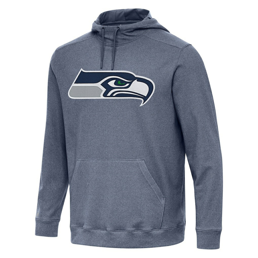Seattle Seahawks Antigua Cloud Pullover Hoodie - Heather College Navy - NFL