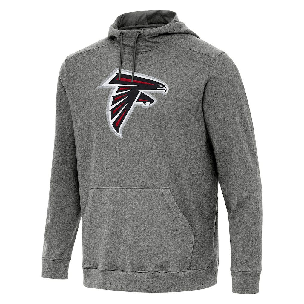 Atlanta Falcons Antigua Cloud Pullover Hoodie - Heather Black - NFL