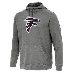 Atlanta Falcons Antigua Cloud Pullover Hoodie - Heather Black - NFL