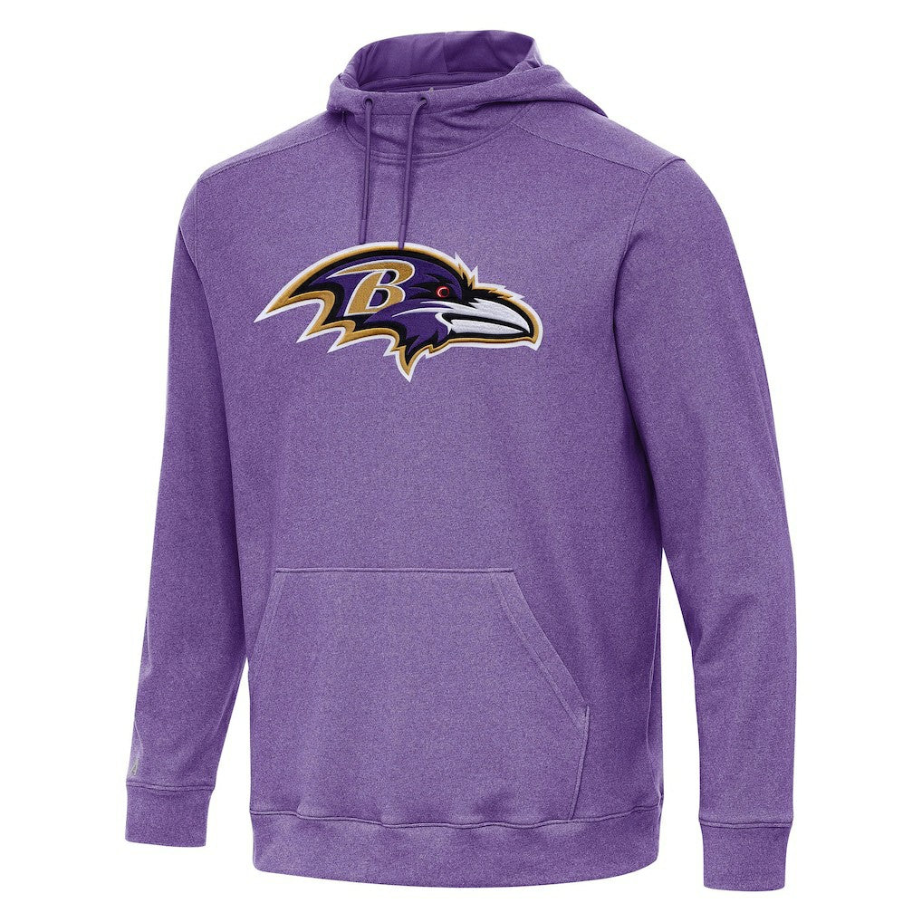 Baltimore Ravens Antigua Cloud Pullover Hoodie - Heather Purple - NFL