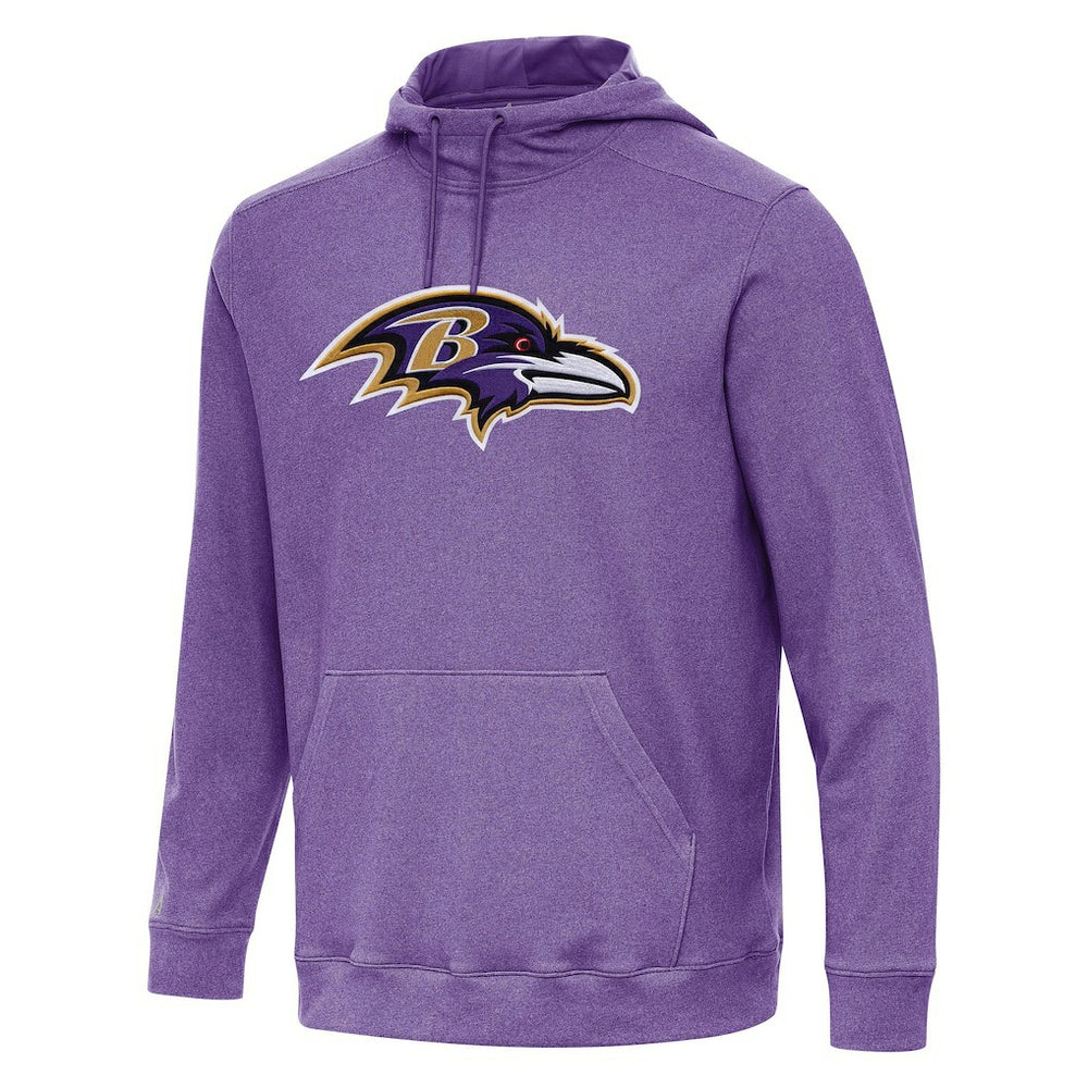 Baltimore Ravens Antigua Cloud Pullover Hoodie - Heather Purple - NFL