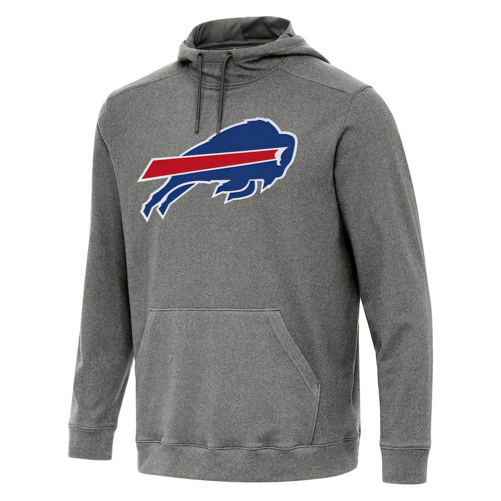 Buffalo Bills Antigua Cloud Pullover Hoodie - Heather Black - NFL