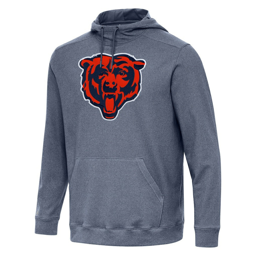 Chicago Bears Antigua Cloud Pullover Hoodie - Heather Navy - NFL