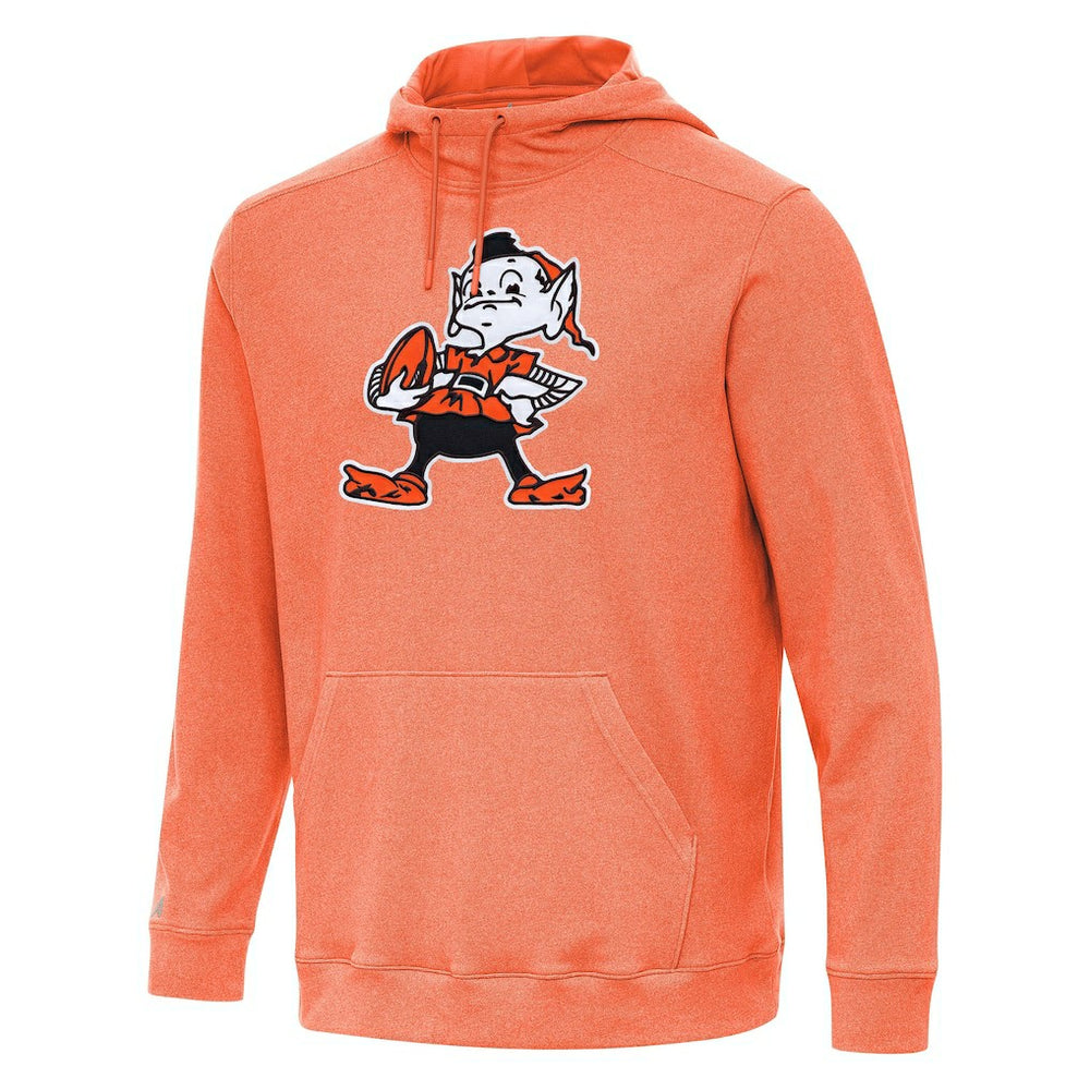 Cleveland Browns Antigua Cloud Pullover Hoodie - Heather Orange - NFL