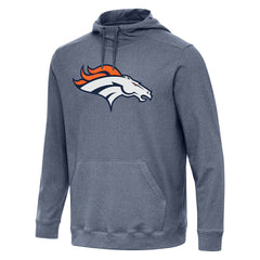 Denver Broncos Antigua Cloud Pullover Hoodie - Heather Navy - NFL