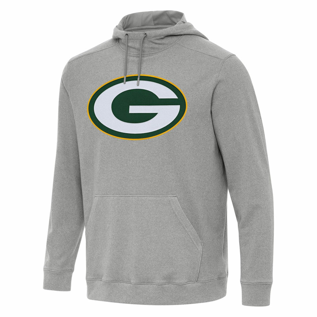 Green Bay Packers Antigua Cloud Pullover Hoodie - Heather Gray - NFL
