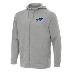 Buffalo Bills Antigua Effortless Full-Zip Hoodie - Heather Gray - NFL