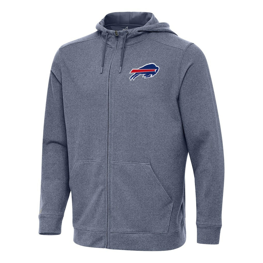 Buffalo Bills Antigua Effortless Full-Zip Hoodie - Heather Navy - NFL