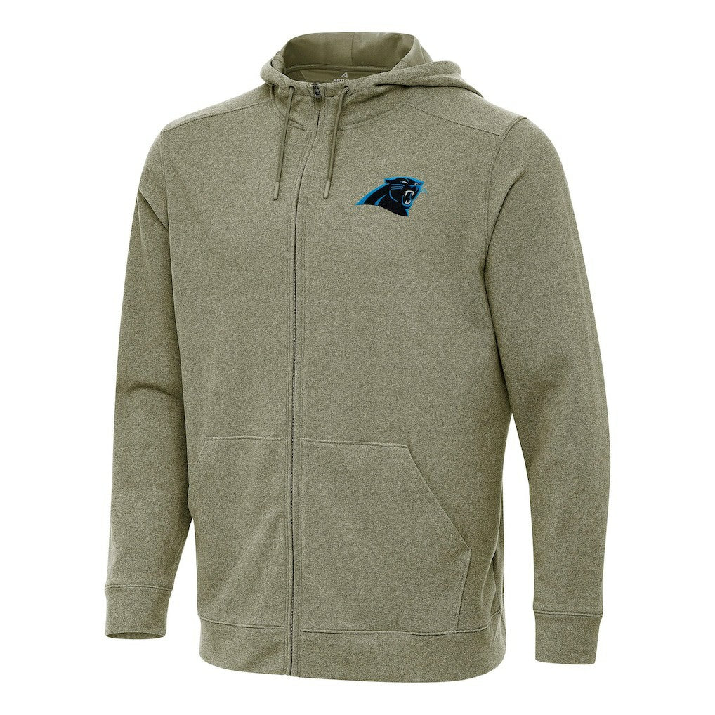 Carolina Panthers Antigua Effortless Full-Zip Hoodie - Olive - NFL