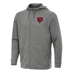 Chicago Bears Antigua Effortless Full-Zip Hoodie - Heather Black - NFL