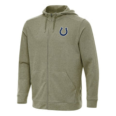 Indianapolis Colts Antigua Effortless Full-Zip Hoodie - Olive - NFL