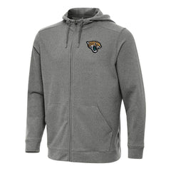 Jacksonville Jaguars Antigua Effortless Full-Zip Hoodie - Heather Black - NFL