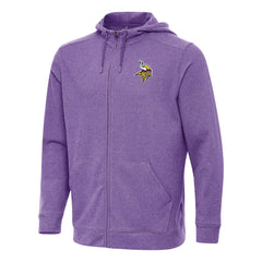 Minnesota Vikings Antigua Effortless Full-Zip Hoodie - Heather Purple - NFL